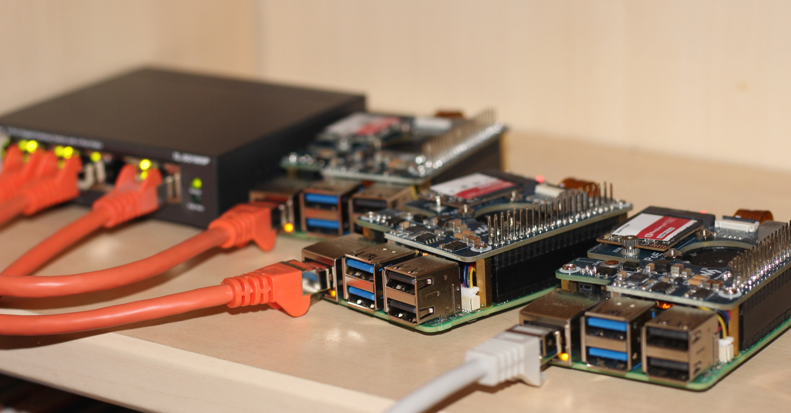 mon cluster K8s composé de 3 Raspberry Pi 5